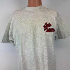 Vintage 90s Lace Placid T Shirt Mens Size L Grey New York Single Stitch